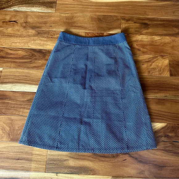 Young Essence Navy and White Polka Dot A-Line Skirt size Small - Picture 4 of 5